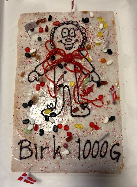 Hindbærsnitte kagemand